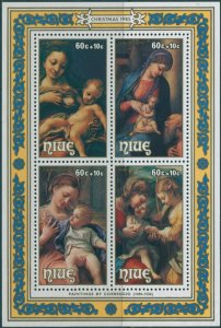 Niue 1985 SG608 Christmas with premium MS MNH