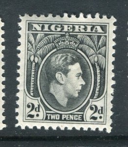 NIGERIA; 1938 early GVI portrait issue fine Mint hinged Shade of 2d. value