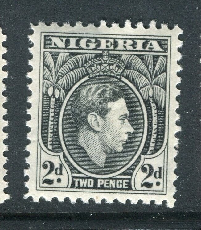 NIGERIA; 1938 early GVI portrait issue fine Mint hinged Shade of 2d. value