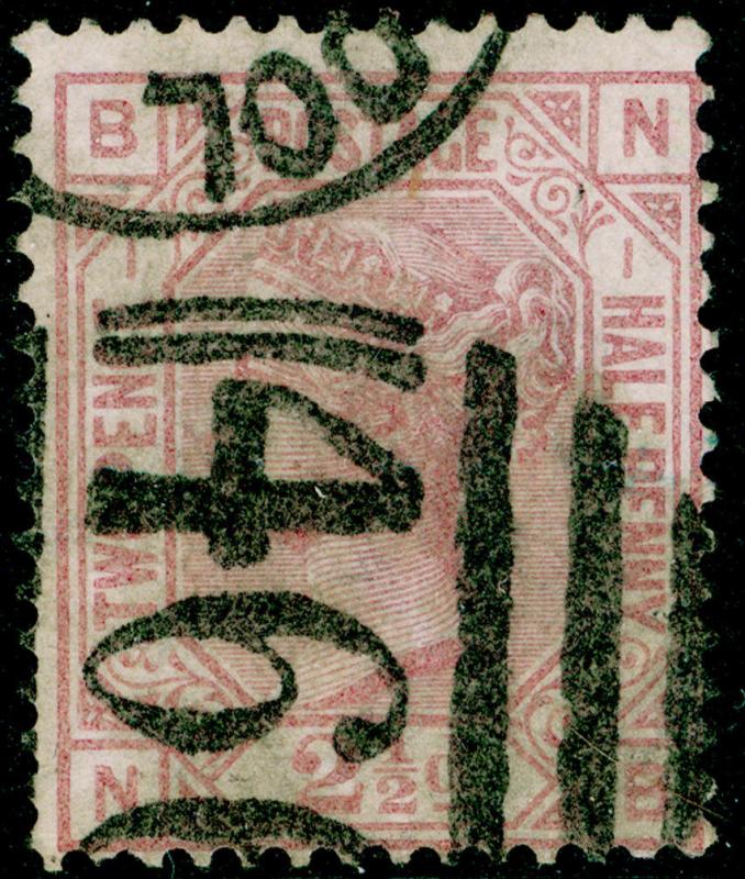 SG139, 2½d rosy mauve PLATE 1, USED. Cat £90. WMK ANCHOR. NB