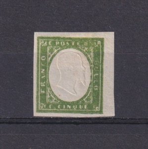 ITALY SARDINIA 1855, Sc #10, Offset of frame, MH