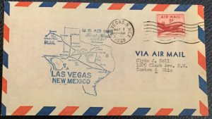 US First Flight Cover Extension AM 64 Las Vegas to Albuquerque 5/1/1948 #C33 L19