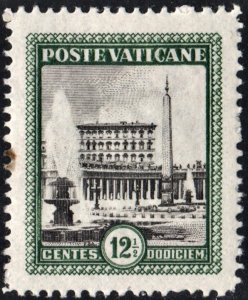 Vatican City SC#21 12½c St. Peter's Square with the Vatican Palace (1933) *MNH