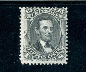 USAstamps Unused FVF US Serie of 1867 Lincoln Scott 98 NG + F Grill