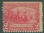 USA SC# 329 Founding of Jamestown 2c MH