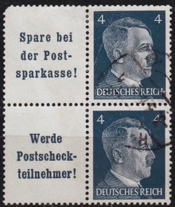 GERMANY REICH [Zdr] W151 ,52 ( O/used ) 4er