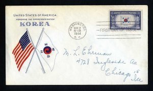 # 921 First Day Cover addressed Grimsland cachet Washington, DC dated 11-2-1944