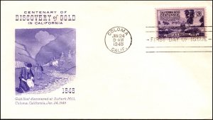 Scott 954 - 3 Cents Gold Centennial Grimsland FDC Unaddressed Planty 954-12