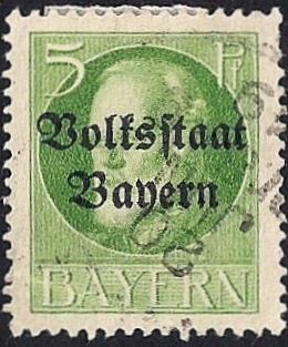 Bavaria #137 5PF Prince Luitpold Stamp used EGRADED XF90 XXF