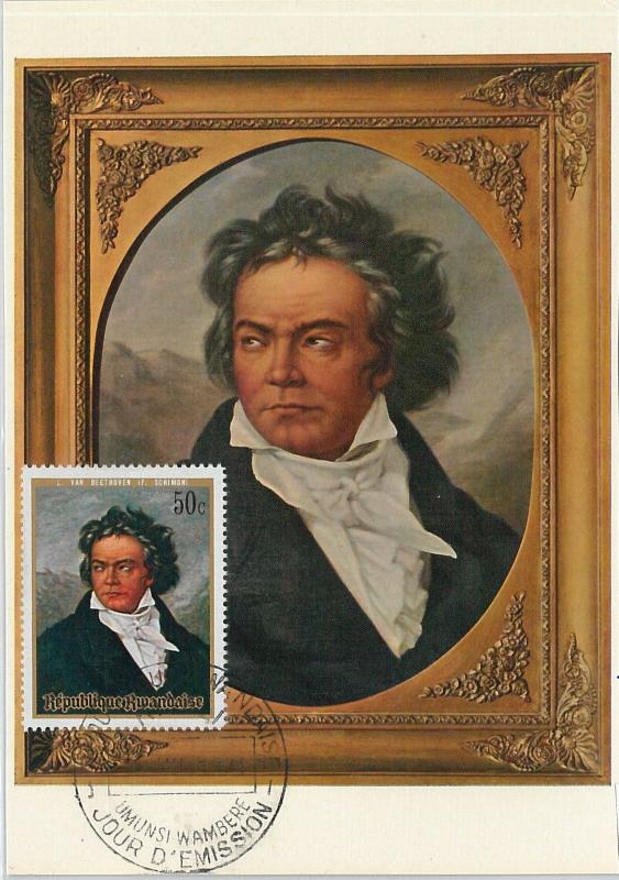 62812 - RWANDA - POSTAL HISTORY: MAXIMUM CARD 1972 - MUSIC  Ludwig van Beethoven