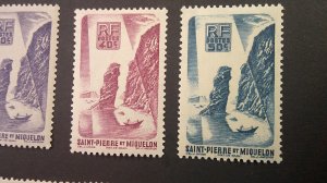 St. Pierre and Miquelon 1947 Definitive Scott# 324-342 Mint CPL VF-XF Lt. Hinge
