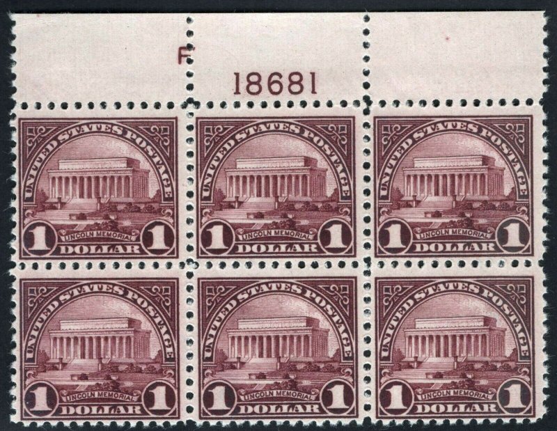 Scott #571 Plate Block/6 OGnh Very Fine (LB 10/21)