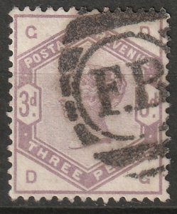 Great Britain 1884 Sc 102 used Foreign Branch cancel