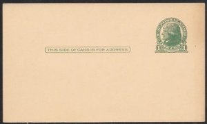 UX27 1c Thomas Jefferson Postal Card Mint