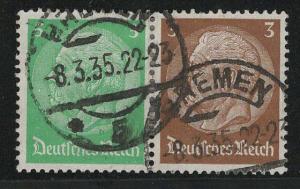 Germany Scott # 418, 416, used, se-tenant, Mi # W60