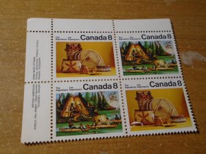 Canada #  566-567var   HF front  paper  MNH  (normal  HB front) UR Corner