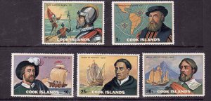 Cook Is.-Sc#422-6- id2-unused NH set-Pacific Ocean Explorers-1975-