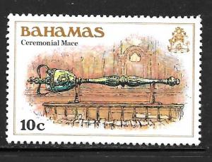 Bahamas 467: 10c Ceremonial Mace, unused, NG, VF