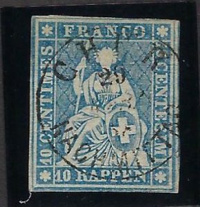 Switzerland #27 Used VF SCV$45.00...Popular Stamps!