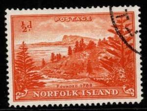 NORFOLK ISLAND SG1a 1956 DEFINITIVE WHITE PAPER FINE USED