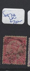 INDIA CHAMBA  (P2807B)    KGV   8A  SG 52A   FU  UR CORNER ROUNDED