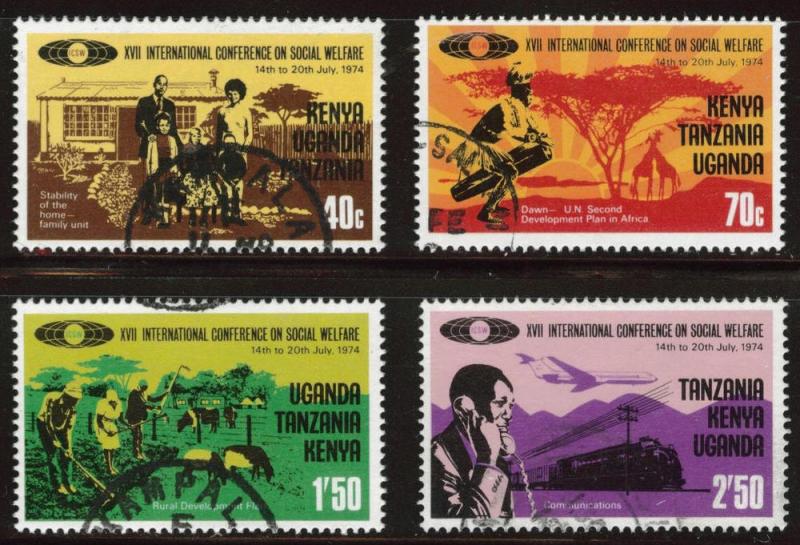 Kenya Uganda Tanzania, KUT  Scott 288-291 Used set