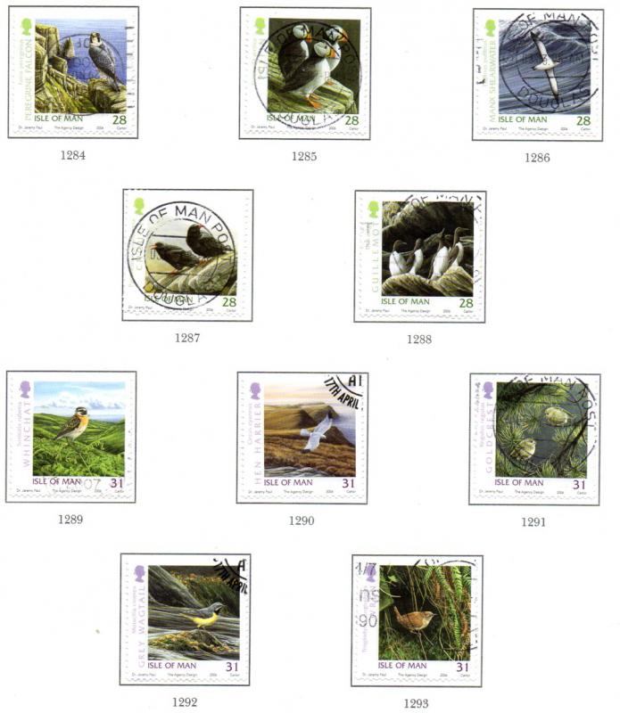 Isle of Man Sc 1141a-2e 2006 Manx Birds stamp set used