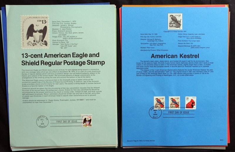 ZAYIX 45 Birds Themed USPS Souvenir Pages First Day Postmark VIDEO 051723SL06 