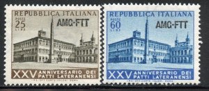 Trieste # 184-5, Mint Hinge Remain.