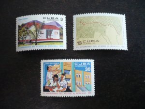 Stamps - Cuba - Scott# 1343-1345 - Mint Hinged Set of 3 Stamps