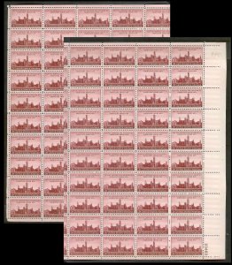 UNITED STATES (50) Complete Sheets Stamps ALL Mint Never Hinged FV=$99+