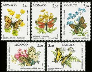 Scott #1426-30 Butterflies & Flowers MNH