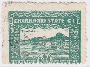 1931 INDIAN STATES CHARKHARI 1/2a Used Stamp A29P29F40327-