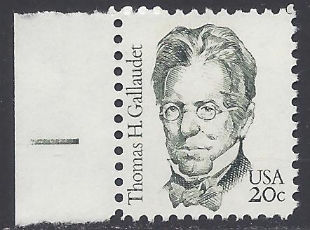 #1861 20c Thomas H. Gallauder 1983 Mint NH
