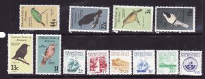 Micronesia-Sc#31-39- id7-Unused NH set-Birds-Ships-1985-88-