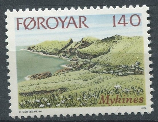 Faroe Islands Sc#33 MNH, 140o multi, Islands 1978 (1978)