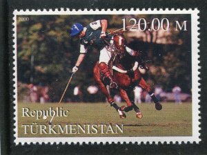 Turkmenistan 2000 HORSE POLO 1 value Perforated Mint (NH)