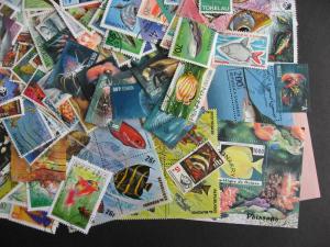 FISH & MARINE LIFE Topical collection 230 different (+2 SS) mixed condition