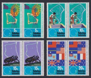 Tokelau 25th Anniversary of South Pacific Commission 4v pairs 1972 MNH