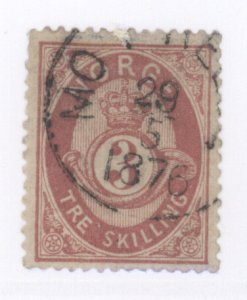 Norway, Scott #18, Used