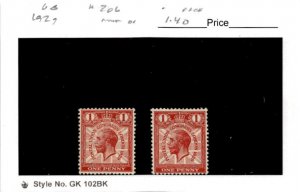 Great Britain, Postage Stamp, #206 (2 Ea) Mint Hinged, 1929 King George (AB)