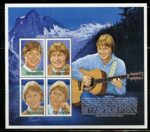 TANZANIA JOHN DENVER SHEET  MINT NH
