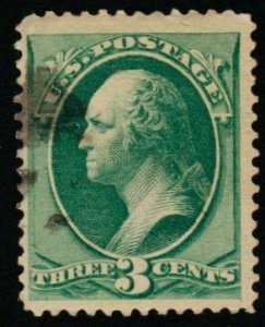 SC# 184 - (3c) - George Washington, green, perf 12 - USED single.