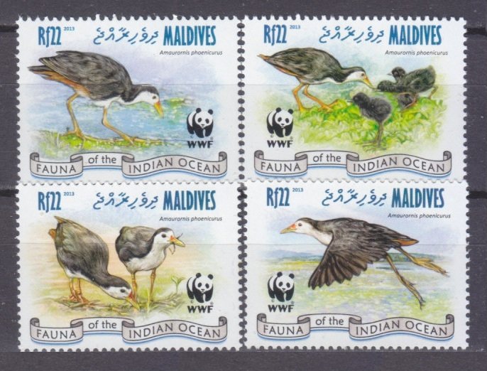 2013 Maldive Islands 4878-4881 WWF / Birds 11,00 €