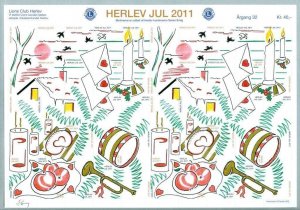 Denmark. Christmas Sheet Mnh 2011. Lions Club. Local Herlev. Candle,Birds,Music.