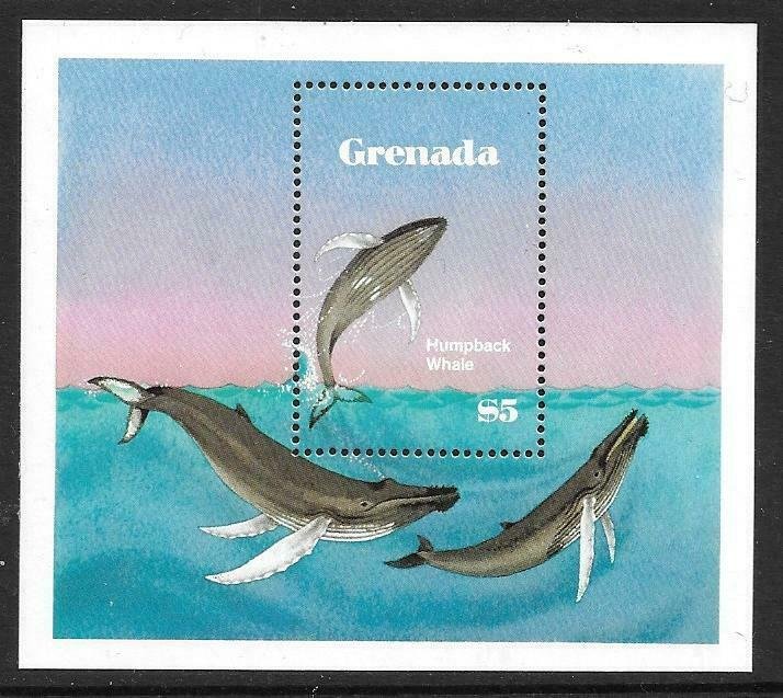 1983  GRENADA  -  SG.  MS 1236  -  SAVE THE WHALE   -  MNH