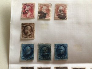 United States early used stamps on folded page A11609