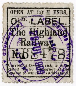 (I.B) The Highland Railway : Newspaper Parcel ½d (Inverness)