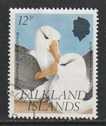 1990 Falkland Islands - Sc 526 - used VF - 1 single - Black browed albatross