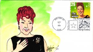 #2853 Ethel Merman American Music  Hand Painted Melissa Fox Cachet 